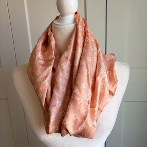 J. Crew Infinity Peach/Blush Silk Scarf | OS